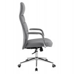 ΚΑΡΕΚΛΑ ΓΡΑΦΕΙΟΥ TEETER HM18355.10 ΓΚΡΙ PU ΔΕΡΜΑ--ΒΑΣΗ ΧΡΩΜΙΟΥ 67x66x121Υεκ