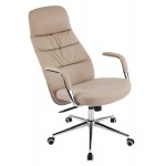 ΚΑΡΕΚΛΑ ΓΡΑΦΕΙΟΥ TEETER HM18355.02 ΜΠΕΖ PU ΔΕΡΜΑ--ΒΑΣΗ ΧΡΩΜΙΟΥ 67x66x121Υεκ