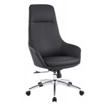 ΚΑΡΕΚΛΑ ΓΡΑΦΕΙΟΥ BEKKER HM18359.01 ΜΑΥΡΟ PU ΔΕΡΜΑ--ΒΑΣΗ ΧΡΩΜΙΟΥ 67x67x126Υεκ