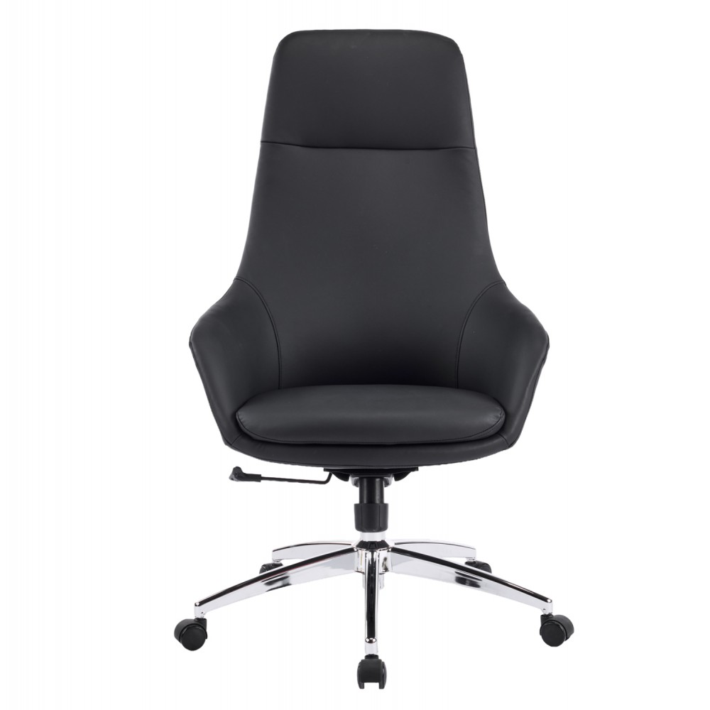 ΚΑΡΕΚΛΑ ΓΡΑΦΕΙΟΥ BEKKER HM18359.01 ΜΑΥΡΟ PU ΔΕΡΜΑ--ΒΑΣΗ ΧΡΩΜΙΟΥ 67x67x126Υεκ