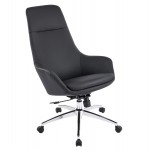 ΚΑΡΕΚΛΑ ΓΡΑΦΕΙΟΥ BEKKER HM18359.01 ΜΑΥΡΟ PU ΔΕΡΜΑ--ΒΑΣΗ ΧΡΩΜΙΟΥ 67x67x126Υεκ