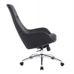 ΚΑΡΕΚΛΑ ΓΡΑΦΕΙΟΥ BEKKER HM18359.01 ΜΑΥΡΟ PU ΔΕΡΜΑ--ΒΑΣΗ ΧΡΩΜΙΟΥ 67x67x126Υεκ