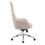 ΚΑΡΕΚΛΑ ΓΡΑΦΕΙΟΥ BEKKER HM18359.02 ΜΠΕΖ PU ΔΕΡΜΑ--ΒΑΣΗ ΧΡΩΜΙΟΥ 67x67x126Υεκ