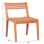 ΚΑΡΕΚΛΑ ΕΞΩΤ.ΧΩΡΟΥ PAVEL HM6615 ΞΥΛΟ TEAK--ΦΥΣΙΚΟ ΧΡΩΜΑ 46x54x78Υεκ.