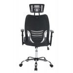 ΚΑΡΕΚΛΑ ΓΡΑΦΕΙΟΥ BRIEF HM1206.02 ΓΚΡΙ MESH--ΒΑΣΗ ΧΡΩΜΙΟΥ 63x64x122Υεκ.