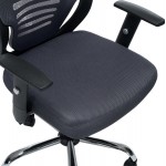 ΚΑΡΕΚΛΑ ΓΡΑΦΕΙΟΥ BRIEF HM1206.02 ΓΚΡΙ MESH--ΒΑΣΗ ΧΡΩΜΙΟΥ 63x64x122Υεκ.