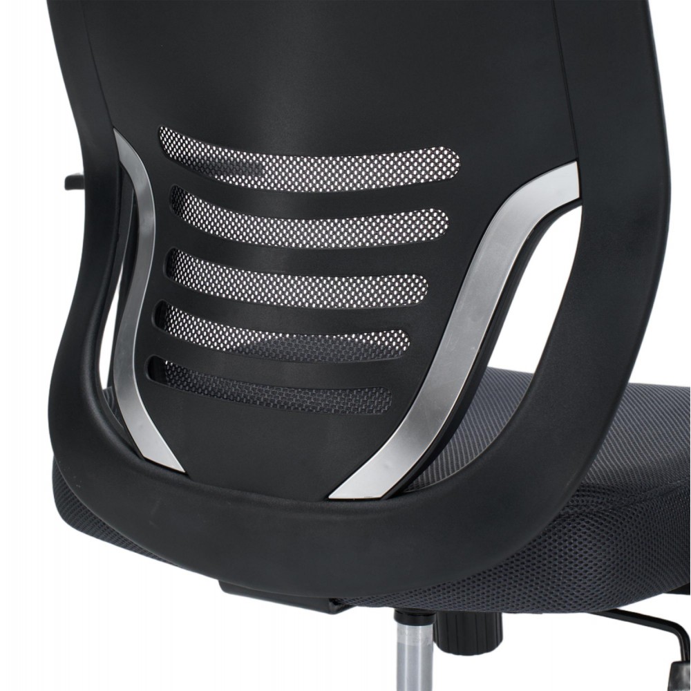 ΚΑΡΕΚΛΑ ΓΡΑΦΕΙΟΥ BRIEF HM1206.02 ΓΚΡΙ MESH--ΒΑΣΗ ΧΡΩΜΙΟΥ 63x64x122Υεκ.