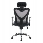 ΚΑΡΕΚΛΑ ΓΡΑΦΕΙΟΥ CUORE HM1207.02 ΜΑΥΡΟΣ ΣΚΕΛΕΤΟΣ-ΓΚΡΙ MESH 63x61x125Υεκ