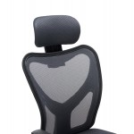 ΚΑΡΕΚΛΑ ΓΡΑΦΕΙΟΥ CUORE HM1207.02 ΜΑΥΡΟΣ ΣΚΕΛΕΤΟΣ-ΓΚΡΙ MESH 63x61x125Υεκ