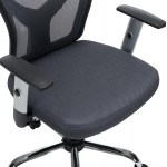 ΚΑΡΕΚΛΑ ΓΡΑΦΕΙΟΥ CUORE HM1207.02 ΜΑΥΡΟΣ ΣΚΕΛΕΤΟΣ-ΓΚΡΙ MESH 63x61x125Υεκ