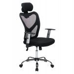 ΚΑΡΕΚΛΑ ΓΡΑΦΕΙΟΥ CUORE HM1207.01 ΜΑΥΡΟΣ ΣΚΕΛΕΤΟΣ-ΜΑΥΡΟ MESH 63x61x125Υεκ