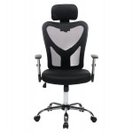 ΚΑΡΕΚΛΑ ΓΡΑΦΕΙΟΥ CUORE HM1207.01 ΜΑΥΡΟΣ ΣΚΕΛΕΤΟΣ-ΜΑΥΡΟ MESH 63x61x125Υεκ