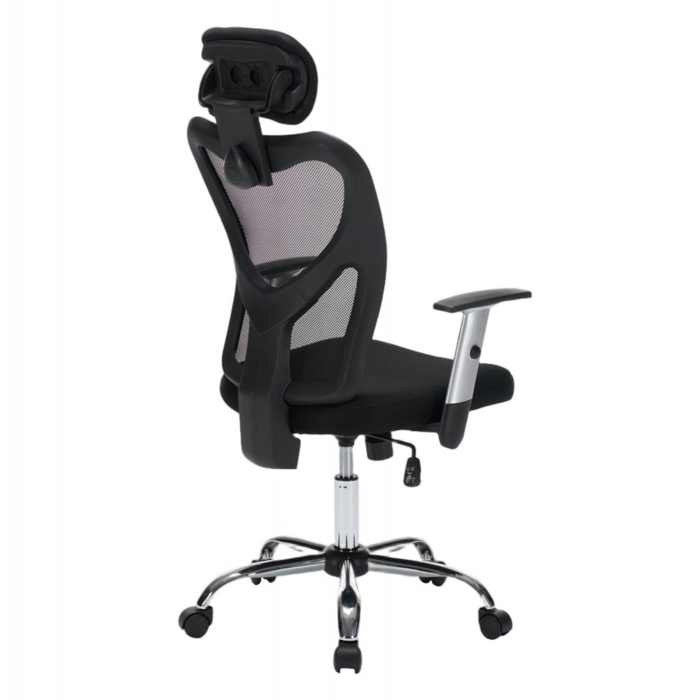 ΚΑΡΕΚΛΑ ΓΡΑΦΕΙΟΥ CUORE HM1207.01 ΜΑΥΡΟΣ ΣΚΕΛΕΤΟΣ-ΜΑΥΡΟ MESH 63x61x125Υεκ