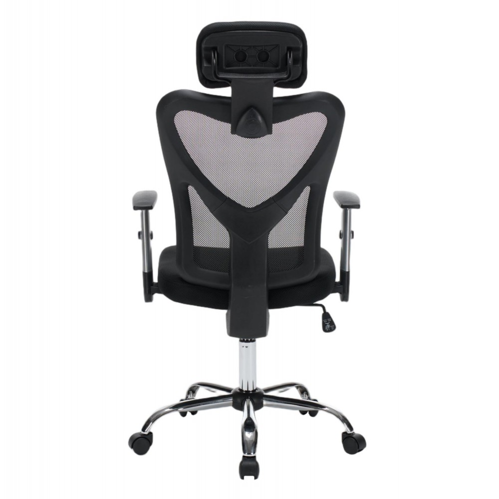 ΚΑΡΕΚΛΑ ΓΡΑΦΕΙΟΥ CUORE HM1207.01 ΜΑΥΡΟΣ ΣΚΕΛΕΤΟΣ-ΜΑΥΡΟ MESH 63x61x125Υεκ