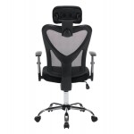 ΚΑΡΕΚΛΑ ΓΡΑΦΕΙΟΥ CUORE HM1207.01 ΜΑΥΡΟΣ ΣΚΕΛΕΤΟΣ-ΜΑΥΡΟ MESH 63x61x125Υεκ