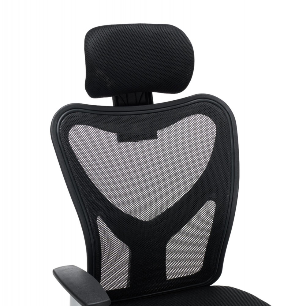 ΚΑΡΕΚΛΑ ΓΡΑΦΕΙΟΥ CUORE HM1207.01 ΜΑΥΡΟΣ ΣΚΕΛΕΤΟΣ-ΜΑΥΡΟ MESH 63x61x125Υεκ