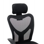 ΚΑΡΕΚΛΑ ΓΡΑΦΕΙΟΥ CUORE HM1207.01 ΜΑΥΡΟΣ ΣΚΕΛΕΤΟΣ-ΜΑΥΡΟ MESH 63x61x125Υεκ