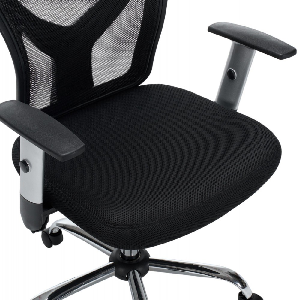 ΚΑΡΕΚΛΑ ΓΡΑΦΕΙΟΥ CUORE HM1207.01 ΜΑΥΡΟΣ ΣΚΕΛΕΤΟΣ-ΜΑΥΡΟ MESH 63x61x125Υεκ