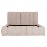 ΚΡΕΒΑΤΙ ΔΙΠΛΟ MARIUS HM759.03 ΜΠΕΖ CHENILLE ΥΦΑΣΜΑ-- ΓΙΑ ΣΤΡΩΜΑ 160x200εκ