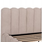 ΚΡΕΒΑΤΙ ΔΙΠΛΟ MARIUS HM759.03 ΜΠΕΖ CHENILLE ΥΦΑΣΜΑ-- ΓΙΑ ΣΤΡΩΜΑ 160x200εκ
