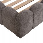 ΚΡΕΒΑΤΙ ΔΙΠΛΟ MARIUS HM759.01 ΓΚΡΙ CHENILLE ΥΦΑΣΜΑ-- ΓΙΑ ΣΤΡΩΜΑ 160x200εκ