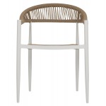 ΠΟΛΥΘΡΟΝΑ ΑΛΟΥΜΙΝΙΟΥ ΛΕΥΚΗ PΕ RATTAN ΜΠΕΖ HM5854.01 55.5x58.5x78 εκ.