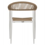 ΠΟΛΥΘΡΟΝΑ ΑΛΟΥΜΙΝΙΟΥ ΛΕΥΚΗ PΕ RATTAN ΜΠΕΖ HM5854.01 55.5x58.5x78 εκ.