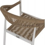 ΠΟΛΥΘΡΟΝΑ ΑΛΟΥΜΙΝΙΟΥ ΛΕΥΚΗ PΕ RATTAN ΜΠΕΖ HM5854.01 55.5x58.5x78 εκ.