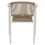 ΠΟΛΥΘΡΟΝΑ ΑΛΟΥΜΙΝΙΟΥ ΛΕΥΚΟ ΜΕ PE RATTAN WICKER HM5856.01 57x63x80Yεκ.