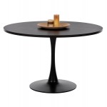 ΤΡΑΠΕΖΙ ΤΡΑΠΕΖΑΡΙΑΣ  ΣΤΡΟΓΓΥΛΟ BLACK MARBLE HM9422.02 Φ120x74Yεκ.