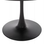 ΤΡΑΠΕΖΙ ΤΡΑΠΕΖΑΡΙΑΣ  ΣΤΡΟΓΓΥΛΟ BLACK MARBLE HM9422.02 Φ120x74Yεκ.