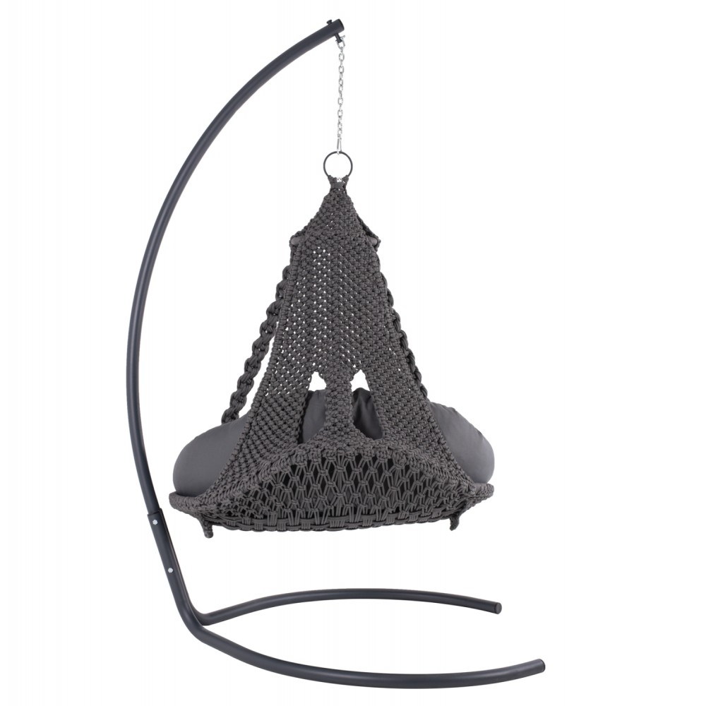 ΚΡΕΜΑΣΤΗ ΦΩΛΙΑ AUGUST ΜΑΚΡΑΜΕ-ΜΕΤΑΛΛΟ ΑΝΘΡΑΚΙ HM5922.10 123x113x145Υεκ.