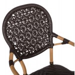 ΠΟΛΥΘΡΟΝΑ ΑΛΟΥΜΙΝΙΟΥ BAMBOO LOOK ΚΑΦΕ ΚΑΙ ΚΑΦΕ PE RATTAN HM5926.01 56x62x95Yεκ.