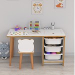 ΣΕΤ ΠΑΙΔΙΚΟΥ ΓΡΑΦΕΙΟΥ STAK HM18222.01 ΜΕΛΑΜΙΝΗ ΣΕ ΛΕΥΚΟ-ΦΥΣΙΚΟ 90x42x50Υεκ.