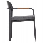 ΠΟΛΥΘΡΟΝΑ ΤΡΑΠΕΖΑΡΙΑΣ ELARA HM6414.01 ΓΚΡΙ ΑΛΟΥΜΙΝΙΟ-OLEFIN--ΞΥΛΟ TEAK 56x62x78Υεκ.