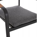 ΠΟΛΥΘΡΟΝΑ ΤΡΑΠΕΖΑΡΙΑΣ ELARA HM6414.01 ΓΚΡΙ ΑΛΟΥΜΙΝΙΟ-OLEFIN--ΞΥΛΟ TEAK 56x62x78Υεκ.