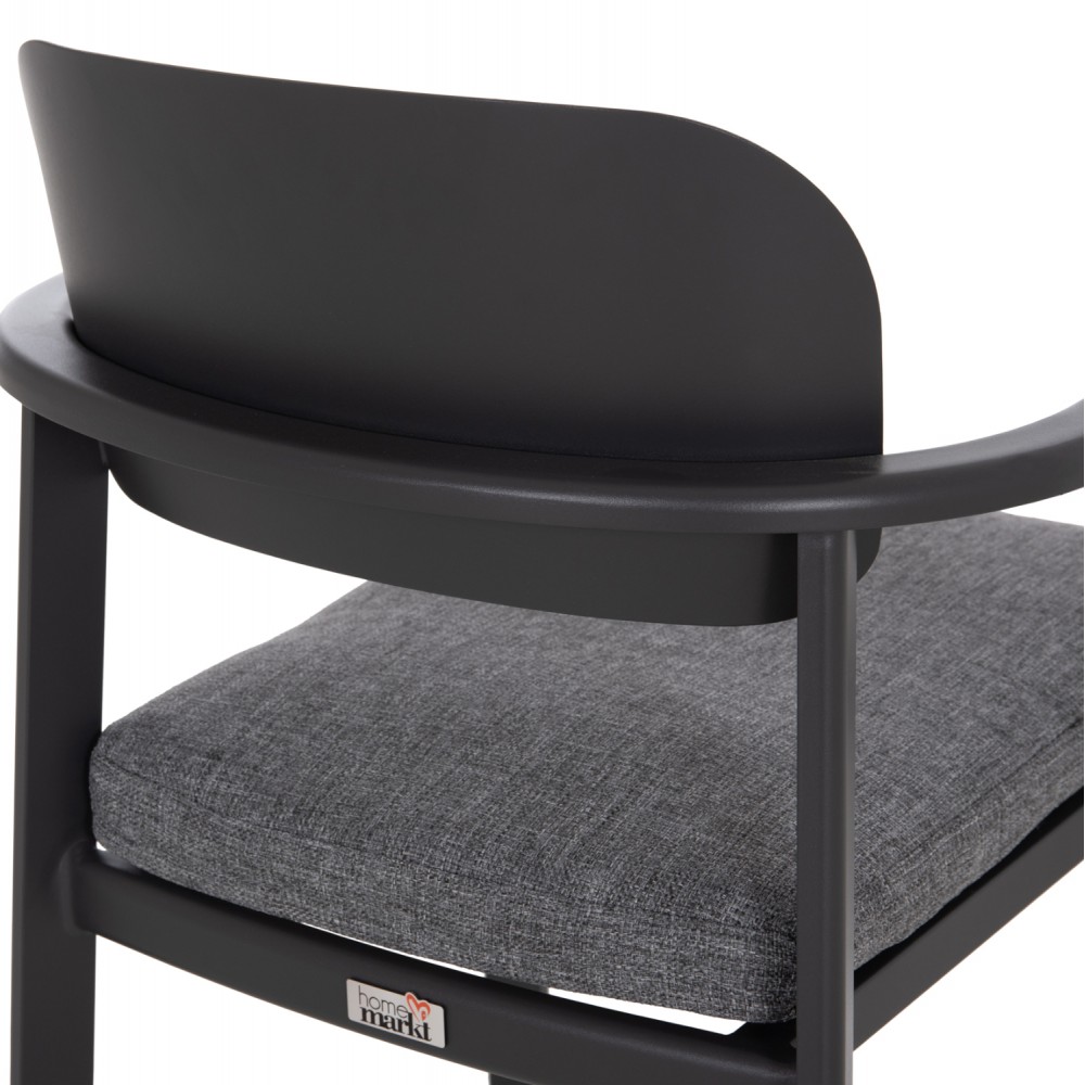 ΠΟΛΥΘΡΟΝΑ ΤΡΑΠΕΖΑΡΙΑΣ ELARA HM6414.01 ΓΚΡΙ ΑΛΟΥΜΙΝΙΟ-OLEFIN--ΞΥΛΟ TEAK 56x62x78Υεκ.