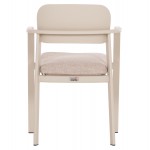 ΠΟΛΥΘΡΟΝΑ ΤΡΑΠΕΖΑΡΙΑΣ ELARA HM6414.05 ΜΠΕΖ ΑΛΟΥΜΙΝΙΟ-OLEFIN--ΞΥΛΟ TEAK 56x62x78Υεκ.