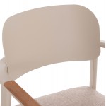 ΠΟΛΥΘΡΟΝΑ ΤΡΑΠΕΖΑΡΙΑΣ ELARA HM6414.05 ΜΠΕΖ ΑΛΟΥΜΙΝΙΟ-OLEFIN--ΞΥΛΟ TEAK 56x62x78Υεκ.