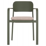 ΠΟΛΥΘΡΟΝΑ ΤΡΑΠΕΖΑΡΙΑΣ ELARA HM6414.06 ΠΡΑΣΙΝΟ ΑΛΟΥΜΙΝΙΟ-ΜΠΕΖ OLEFIN--TEAK 56x62x78Υεκ