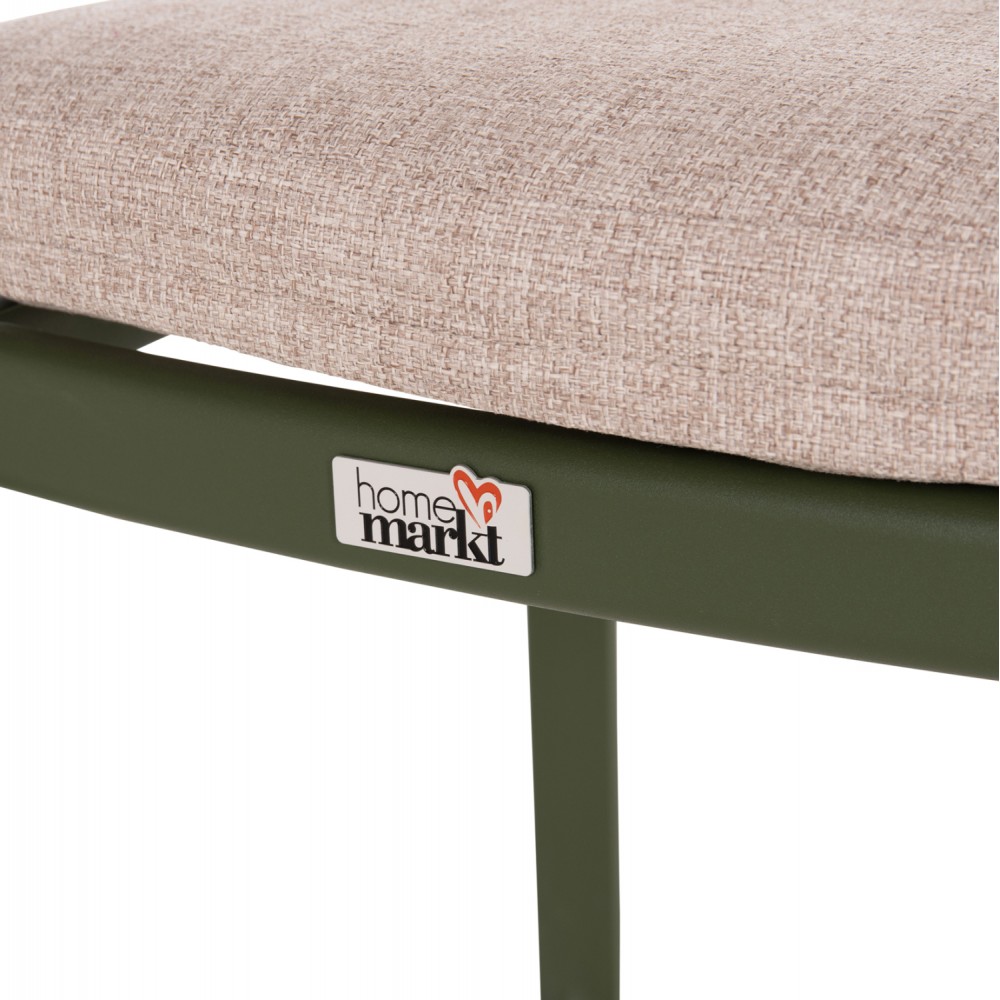 ΠΟΛΥΘΡΟΝΑ ΤΡΑΠΕΖΑΡΙΑΣ ELARA HM6414.06 ΠΡΑΣΙΝΟ ΑΛΟΥΜΙΝΙΟ-ΜΠΕΖ OLEFIN--TEAK 56x62x78Υεκ