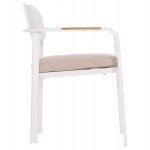 ΠΟΛΥΘΡΟΝΑ ΤΡΑΠΕΖΑΡΙΑΣ ELARA HM6414.02 ΛΕΥΚΟ ΑΛΟΥΜΙΝΙΟ-ΜΠΕΖ OLEFIN--TEAK 56x62x78Υεκ