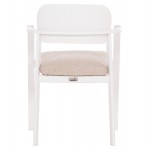 ΠΟΛΥΘΡΟΝΑ ΤΡΑΠΕΖΑΡΙΑΣ ELARA HM6414.02 ΛΕΥΚΟ ΑΛΟΥΜΙΝΙΟ-ΜΠΕΖ OLEFIN--TEAK 56x62x78Υεκ