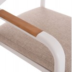 ΠΟΛΥΘΡΟΝΑ ΤΡΑΠΕΖΑΡΙΑΣ ELARA HM6414.02 ΛΕΥΚΟ ΑΛΟΥΜΙΝΙΟ-ΜΠΕΖ OLEFIN--TEAK 56x62x78Υεκ