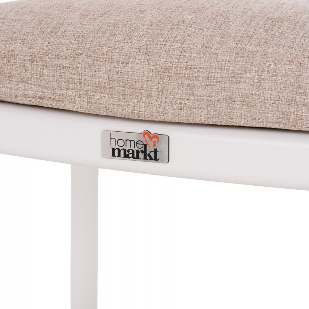 ΠΟΛΥΘΡΟΝΑ ΤΡΑΠΕΖΑΡΙΑΣ ELARA HM6414.02 ΛΕΥΚΟ ΑΛΟΥΜΙΝΙΟ-ΜΠΕΖ OLEFIN--TEAK 56x62x78Υεκ