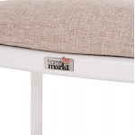 ΠΟΛΥΘΡΟΝΑ ΤΡΑΠΕΖΑΡΙΑΣ ELARA HM6414.02 ΛΕΥΚΟ ΑΛΟΥΜΙΝΙΟ-ΜΠΕΖ OLEFIN--TEAK 56x62x78Υεκ