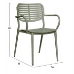 ΠΟΛΥΘΡΟΝΑ ΤΡΑΠΕΖΑΡΙΑΣ HILLIARD HM6644.07 ΑΛΟΥΜΙΝΙΟ ΣΕ OLIVE GREEN 56x58x80Υεκ