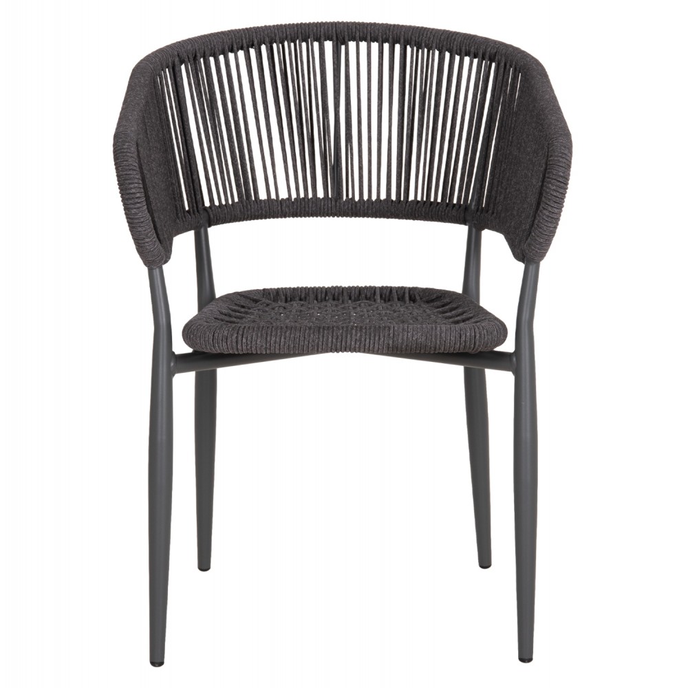 ΠΟΛΥΘΡΟΝΑ ΑΛΟΥΜΙΝΙΟΥ EULO HM5783.21 ΓΚΡΙ-TWISTED RATTAN ΓΚΡΙ 57x63x77Υεκ.