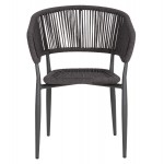 ΠΟΛΥΘΡΟΝΑ ΑΛΟΥΜΙΝΙΟΥ EULO HM5783.21 ΓΚΡΙ-TWISTED RATTAN ΓΚΡΙ 57x63x77Υεκ.
