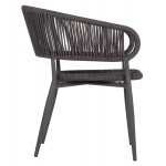 ΠΟΛΥΘΡΟΝΑ ΑΛΟΥΜΙΝΙΟΥ EULO HM5783.21 ΓΚΡΙ-TWISTED RATTAN ΓΚΡΙ 57x63x77Υεκ.